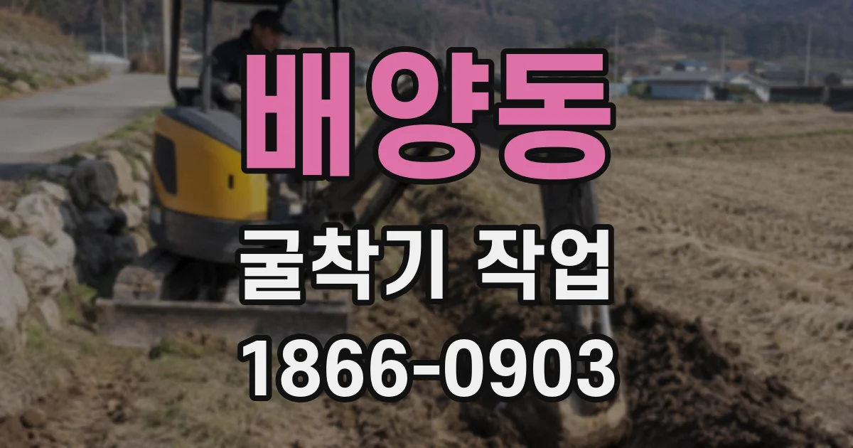 배양동 굴착기 작업