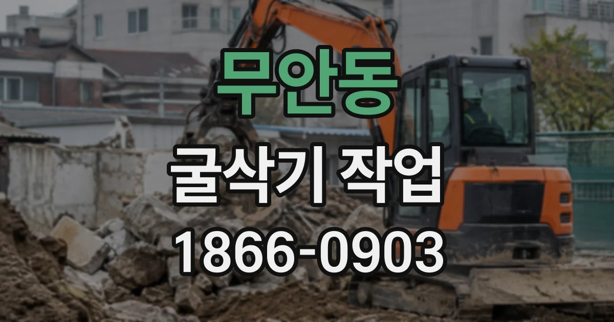 무안동 굴삭기작업