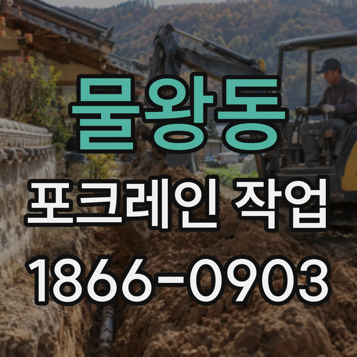물왕동 포크레인 작업