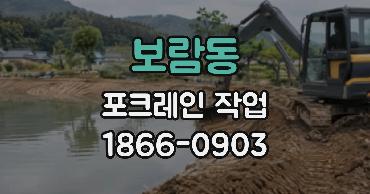 보람동 포크레인작업