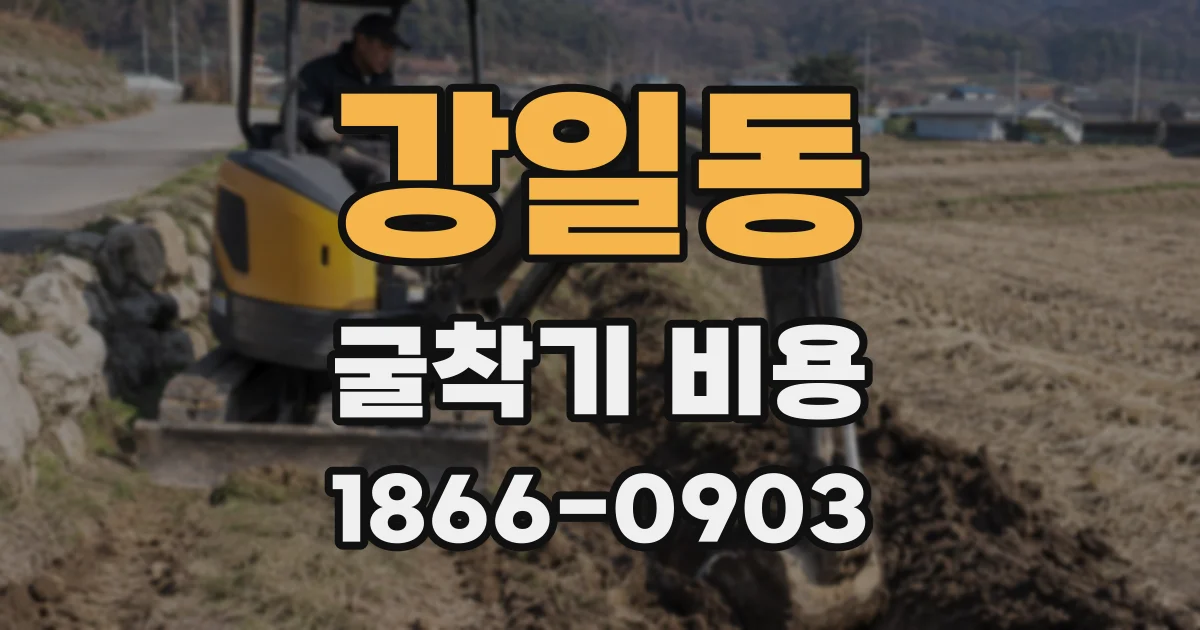 강일동 굴착기 비용