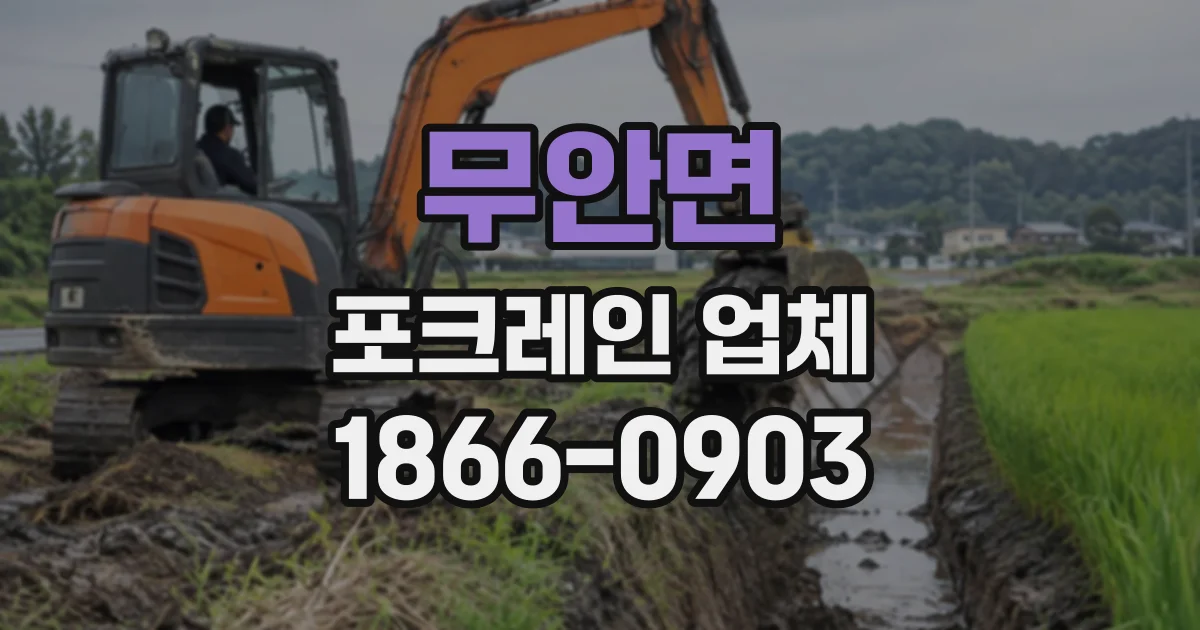 무안면 포크레인업체