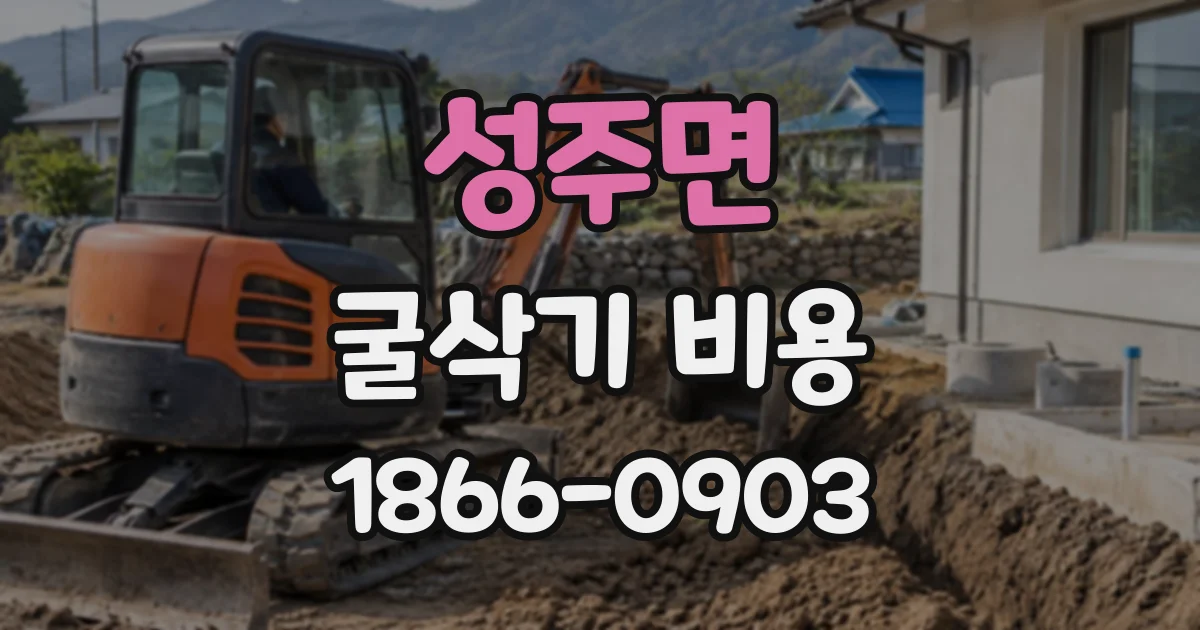 성주면 굴삭기비용