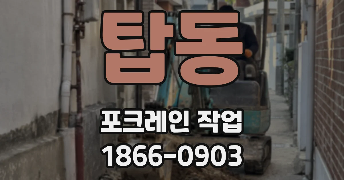탑동 포크레인 작업