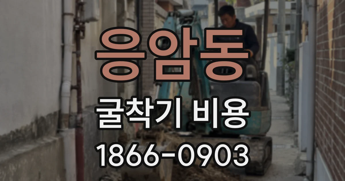 응암동 굴착기 비용