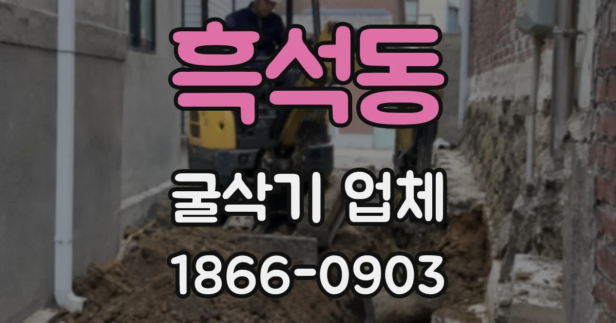 흑석동 굴삭기 업체