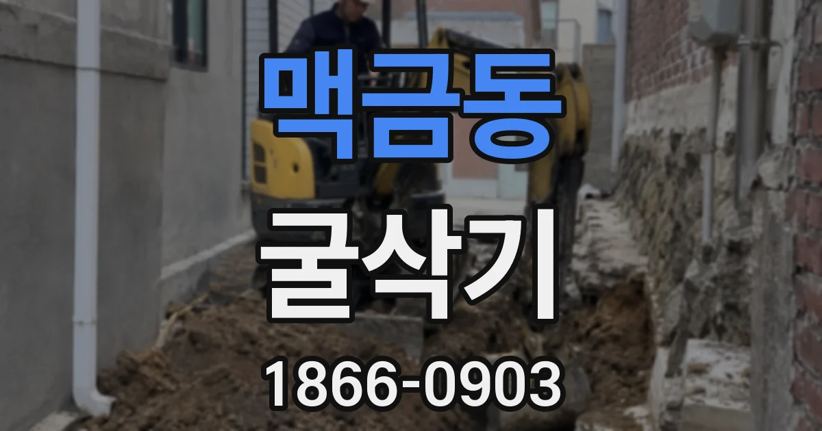 맥금동 굴삭기