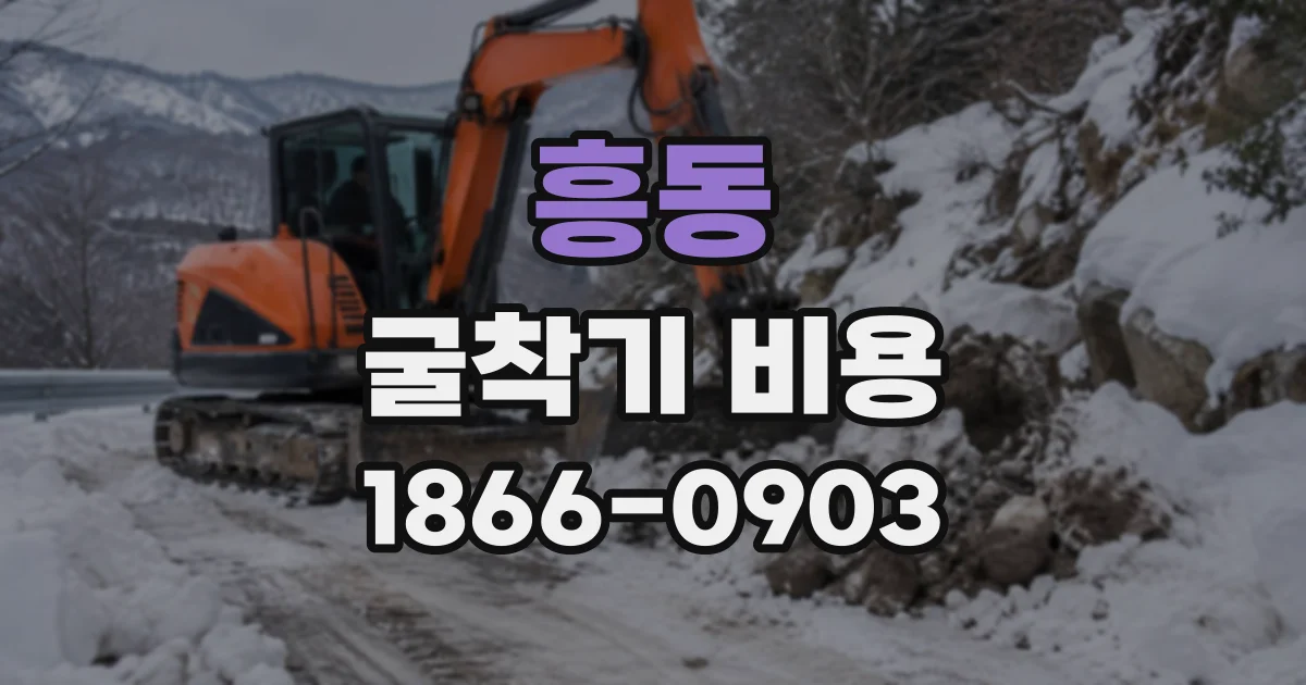 흥동 굴착기비용