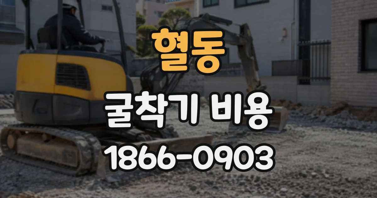 혈동 굴착기비용