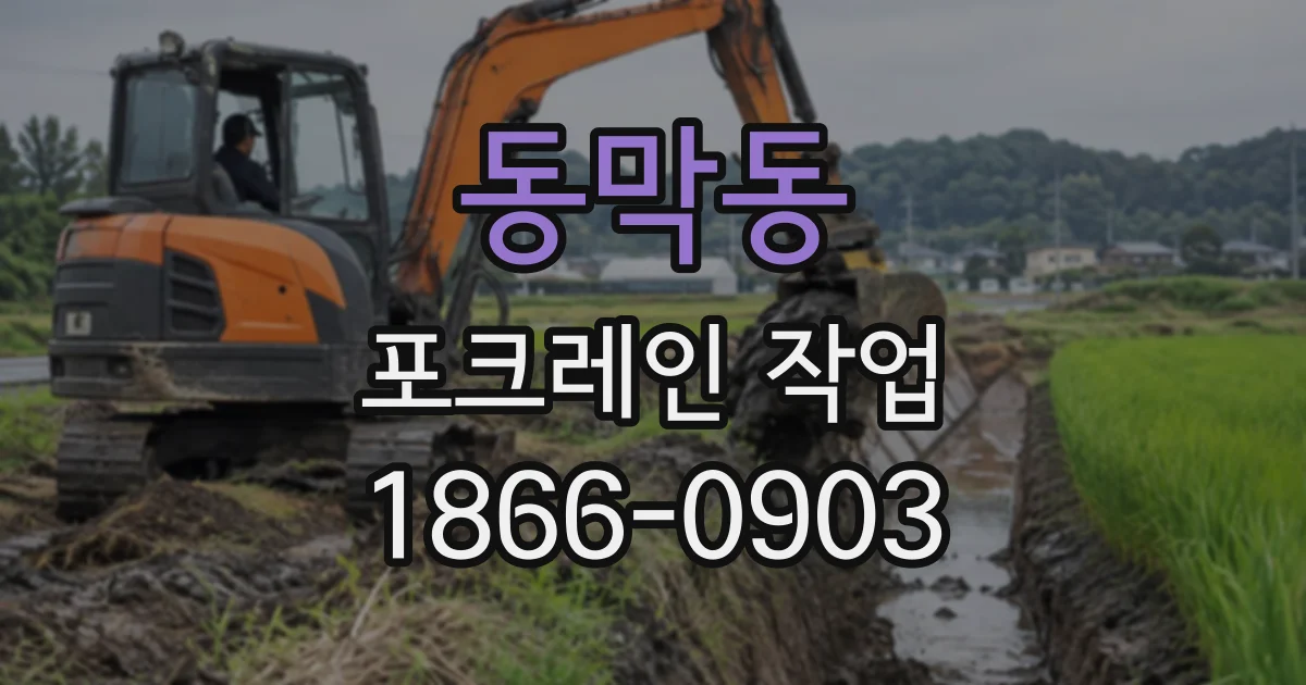 동막동 포크레인작업