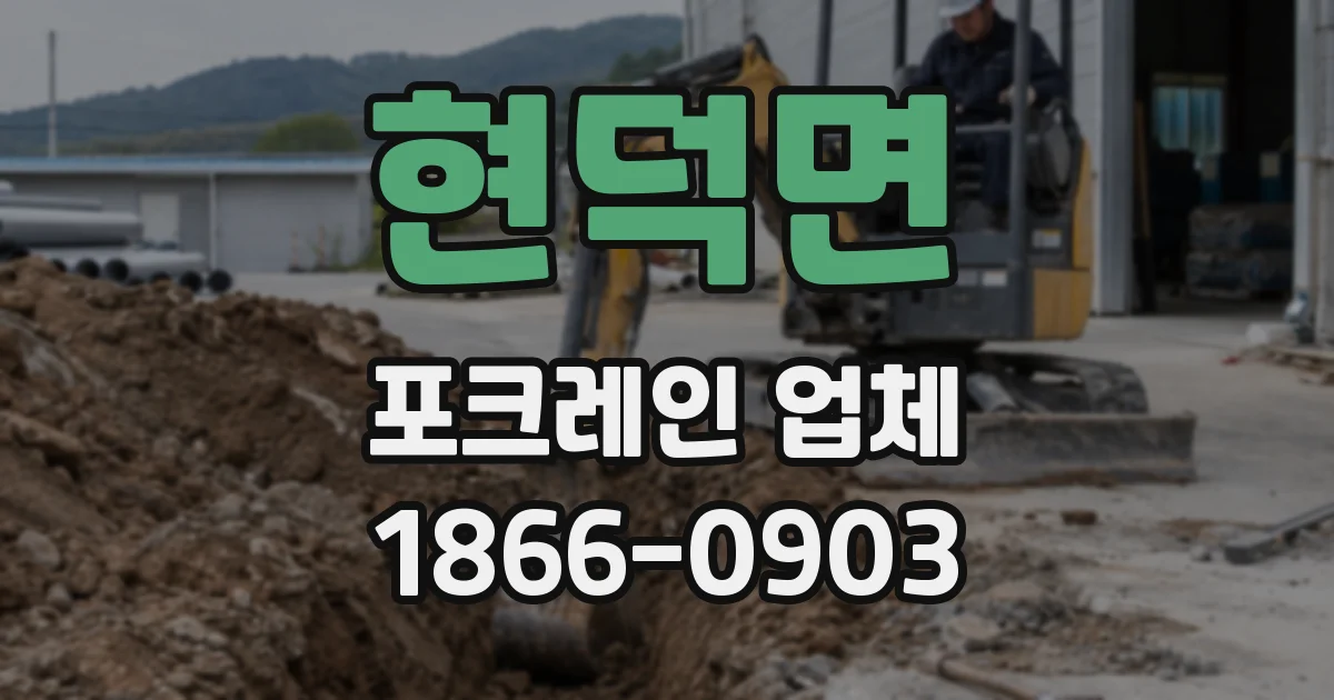 현덕면 포크레인 업체