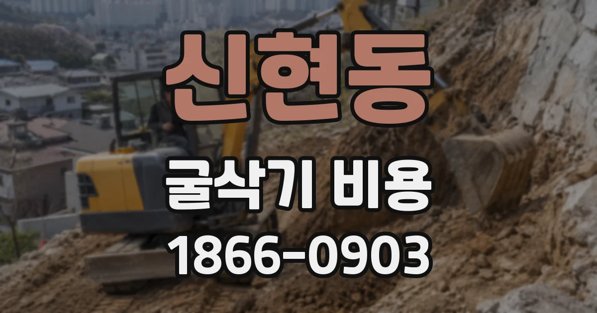 신현동 굴삭기 비용
