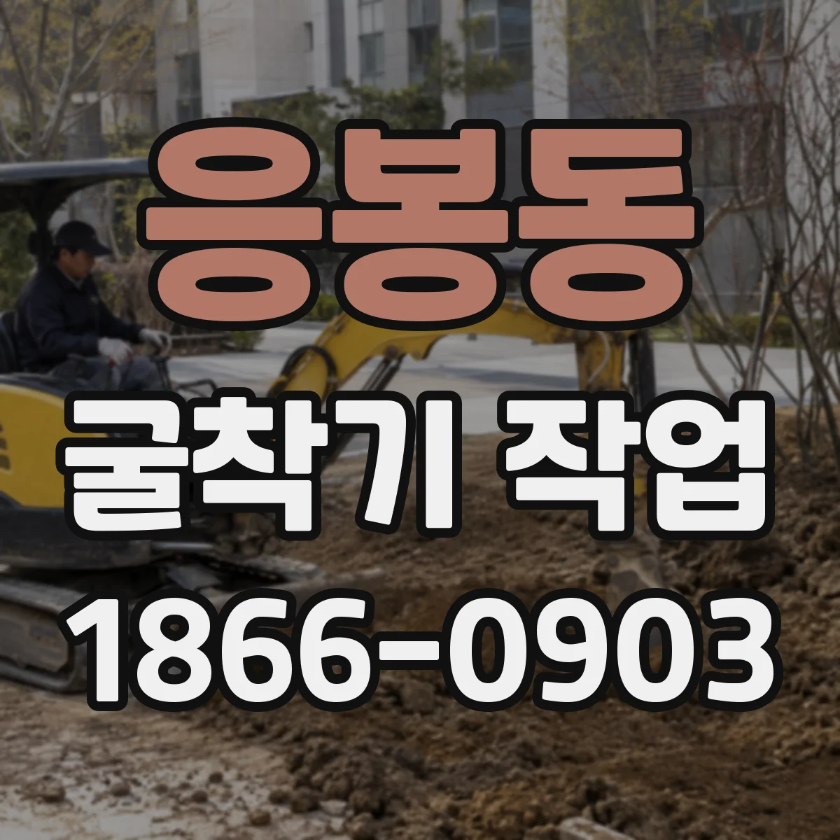 응봉동 굴착기 작업