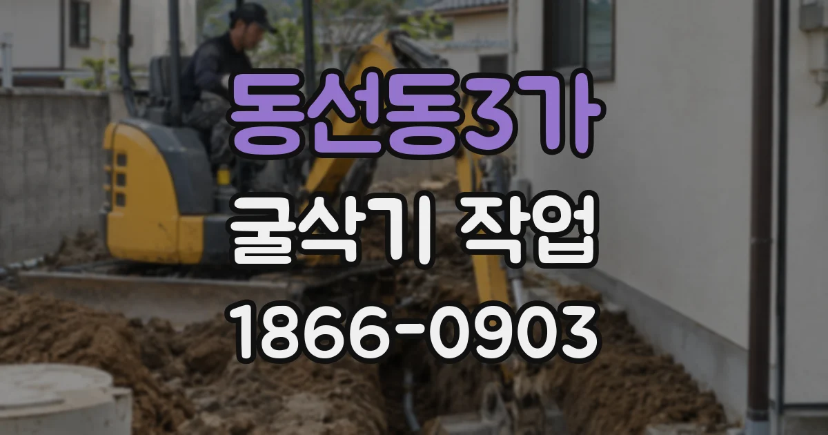 동선동3가 굴삭기 작업