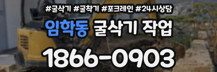 임학동 굴삭기 작업