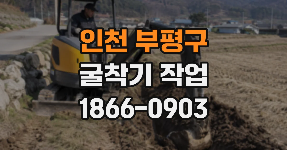 인천 부평구 굴착기 작업