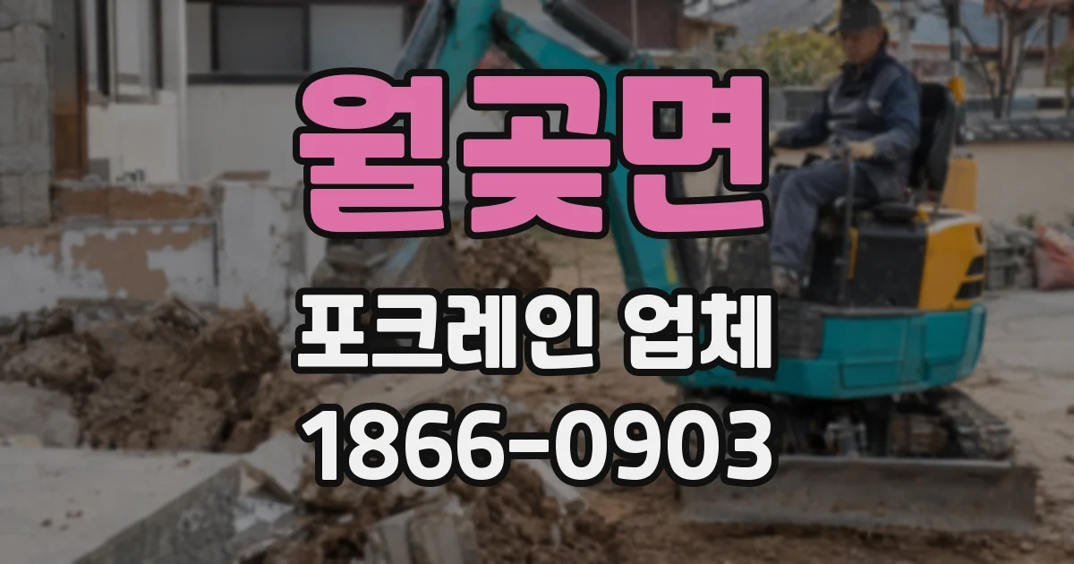 월곶면 포크레인 업체