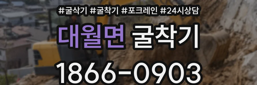 대월면 굴착기