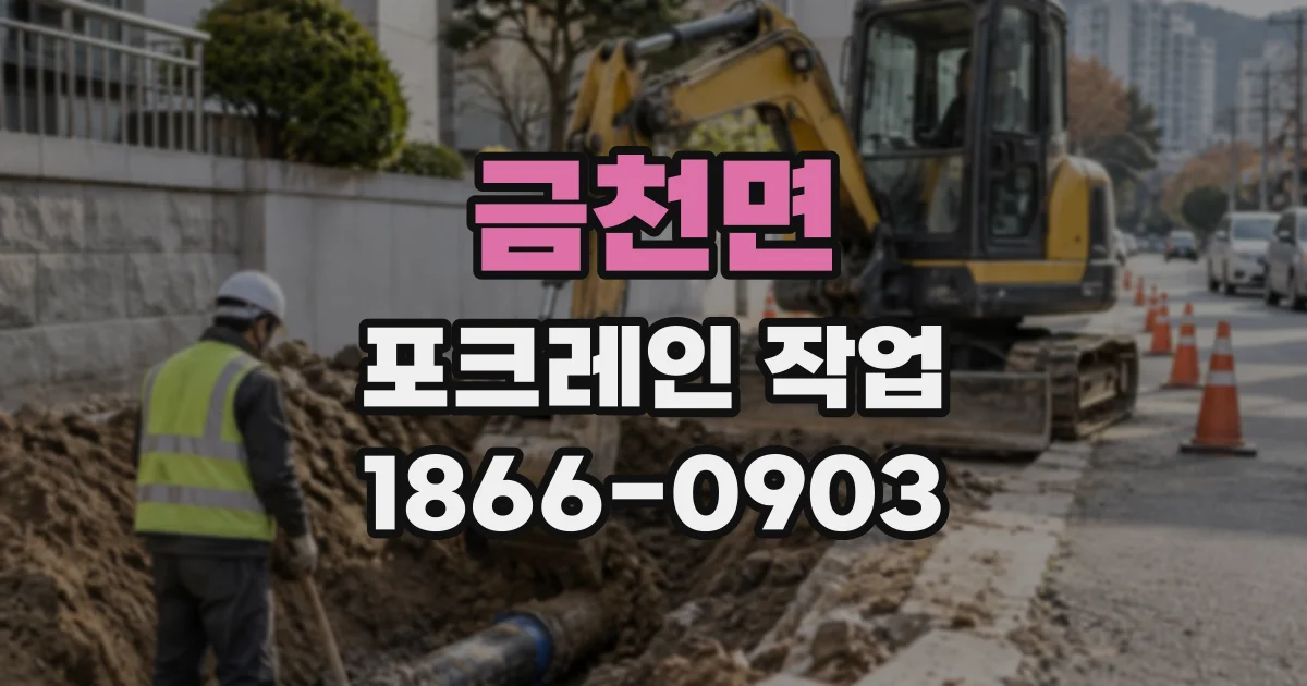 금천면 포크레인작업