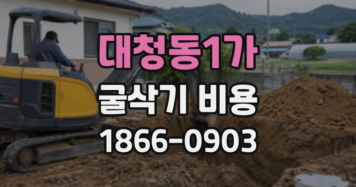 대청동1가 굴삭기비용