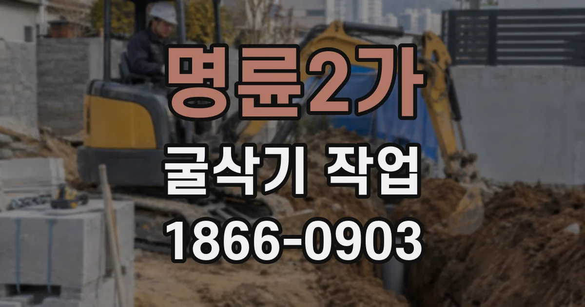 명륜2가 굴삭기 작업