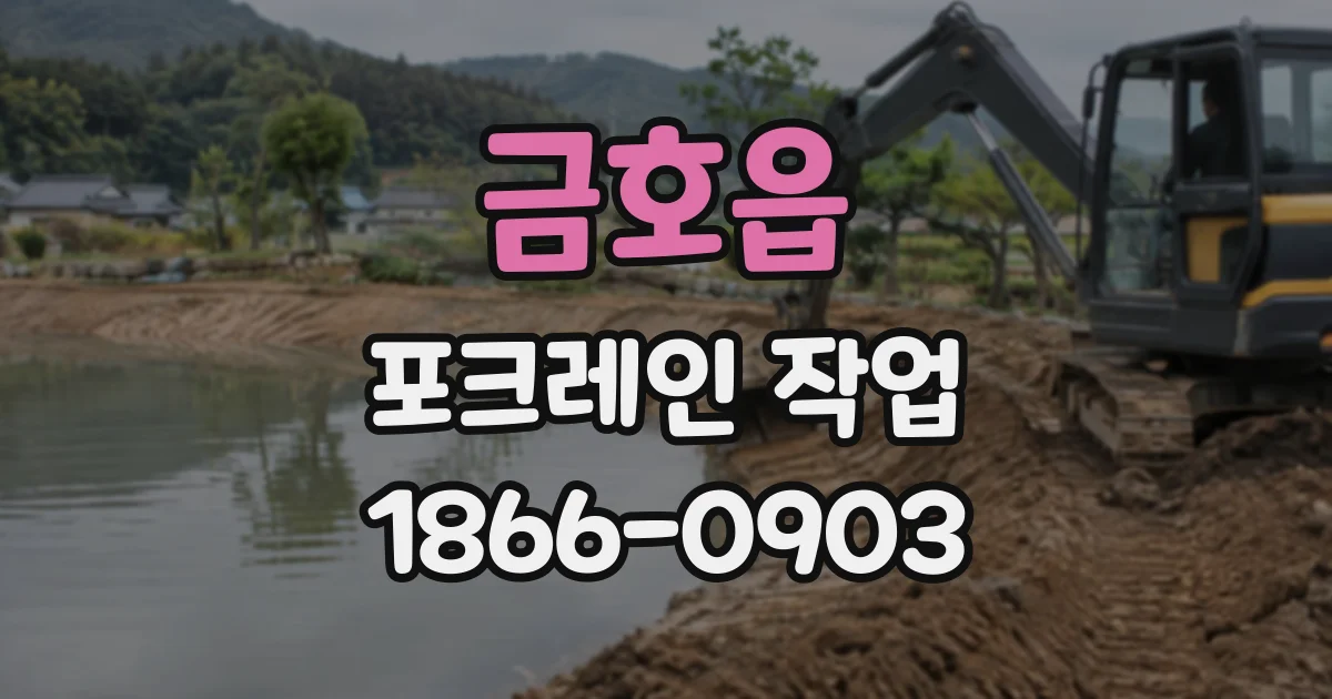 금호읍 포크레인작업