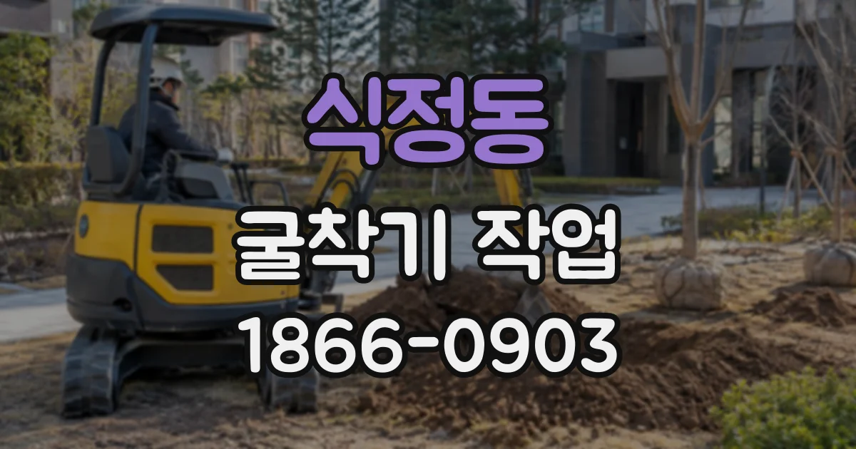 식정동 굴착기작업