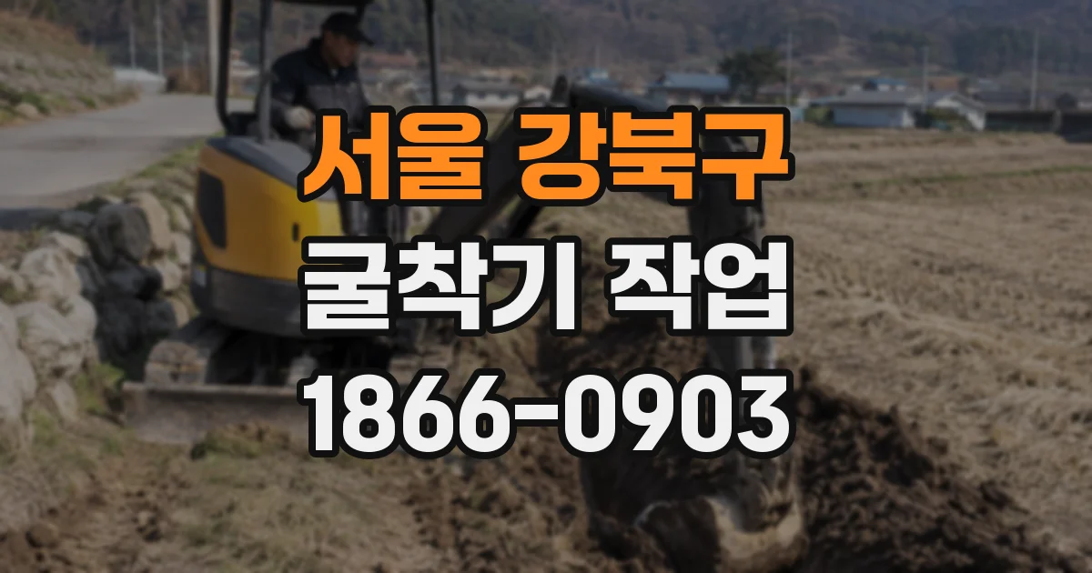 서울 강북구 굴착기 작업