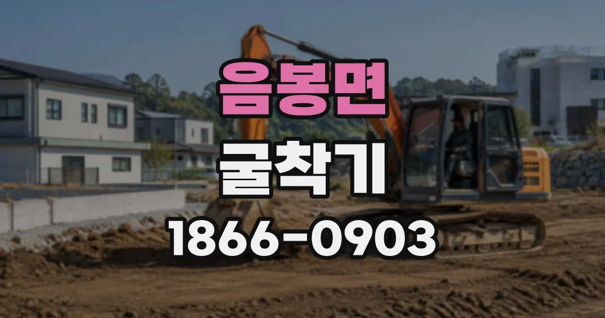 음봉면 굴착기