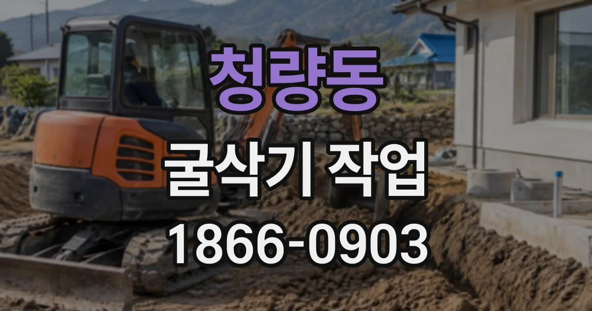 청량동 굴삭기작업