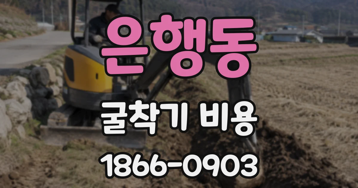 은행동 굴착기 비용