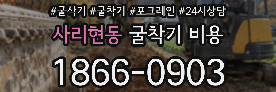 사리현동 굴착기 비용