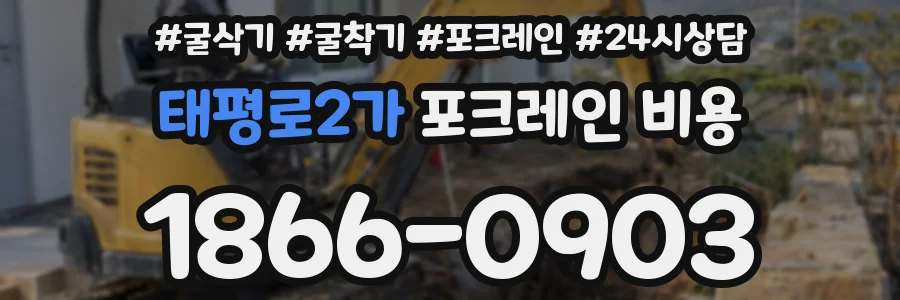 태평로2가 포크레인 비용