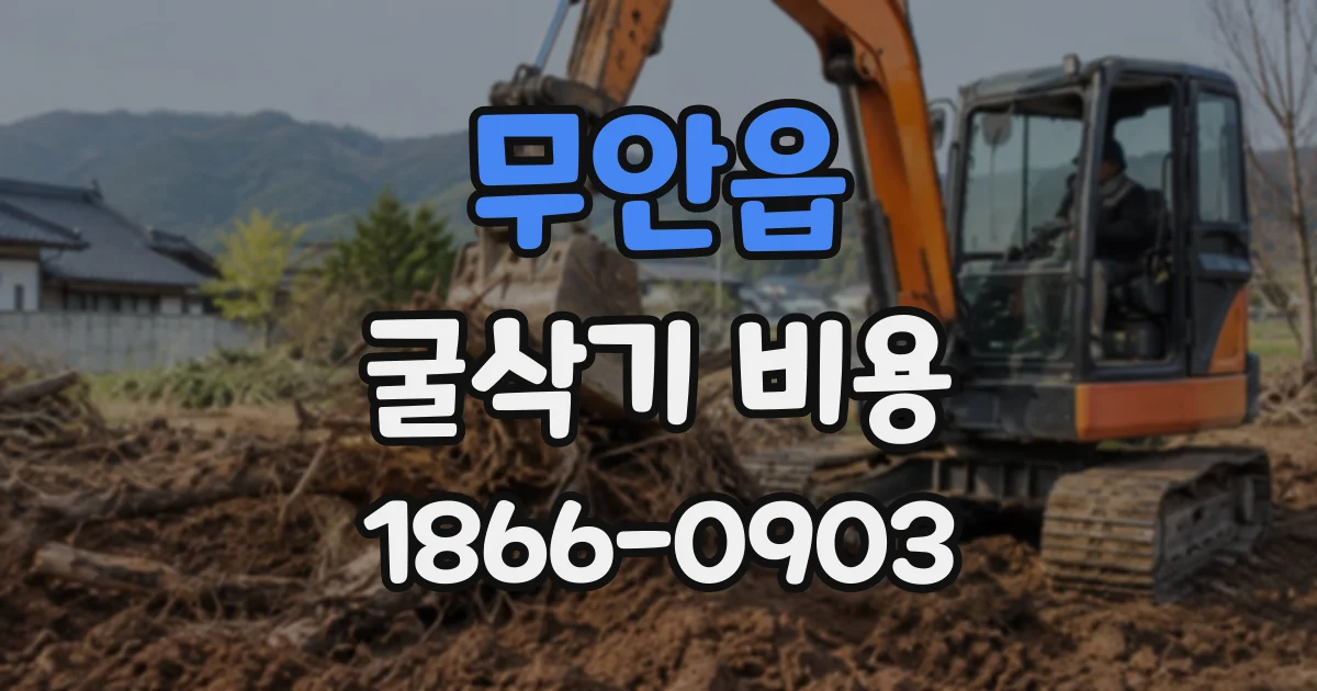 무안읍 굴삭기비용