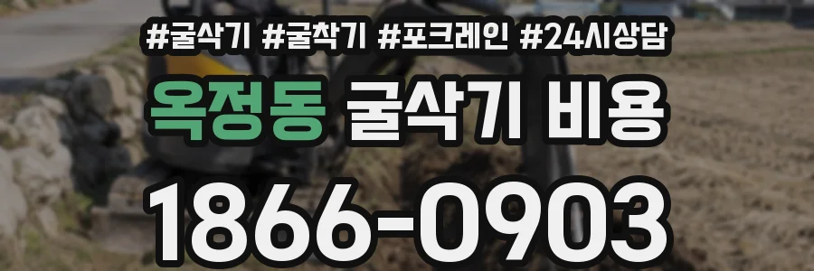 옥정동 굴삭기 비용