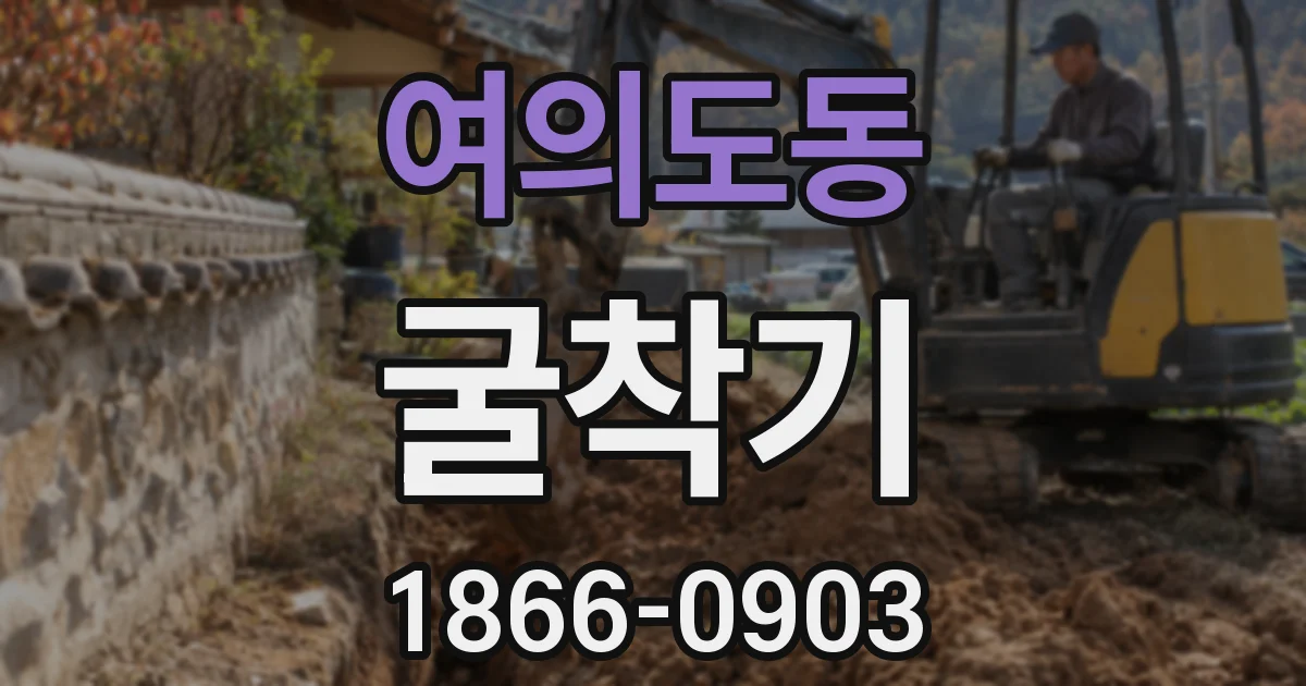 여의도동 굴착기