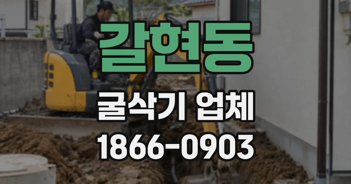 갈현동 굴삭기 업체