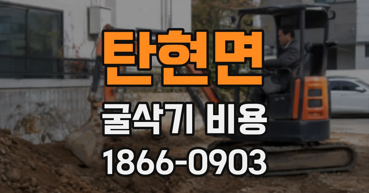 탄현면 굴삭기 비용