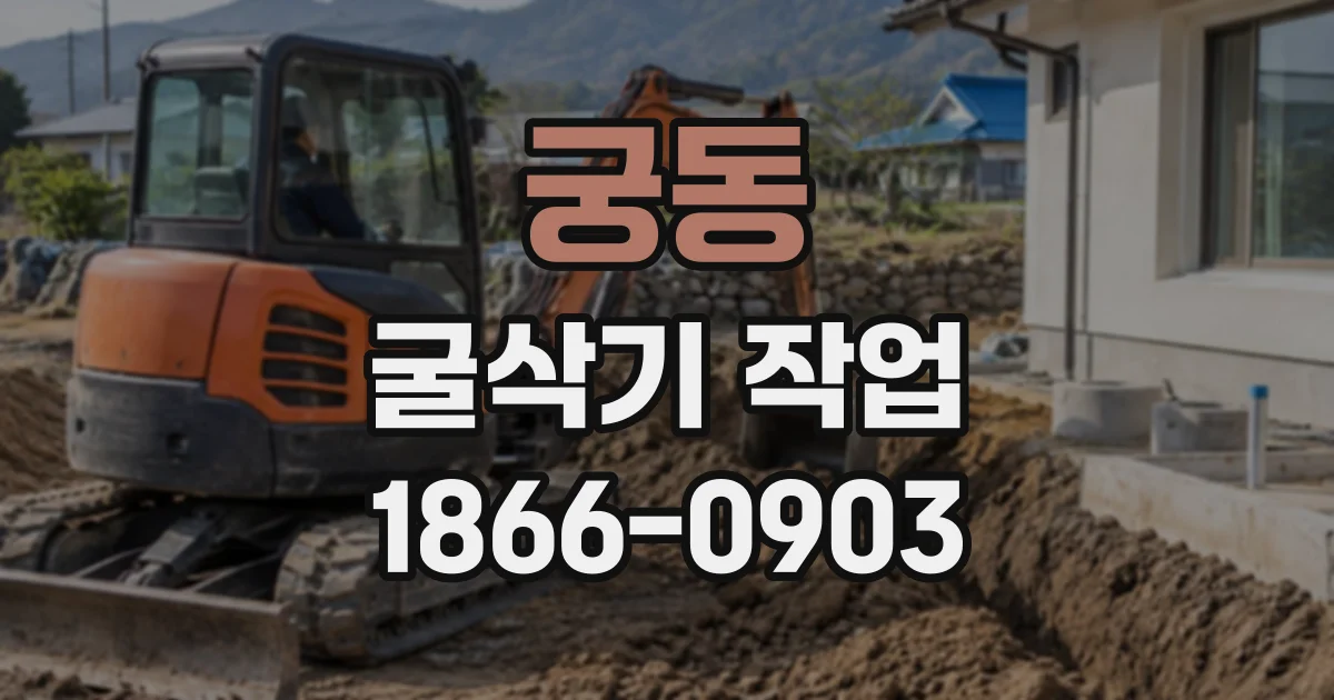 궁동 굴삭기작업