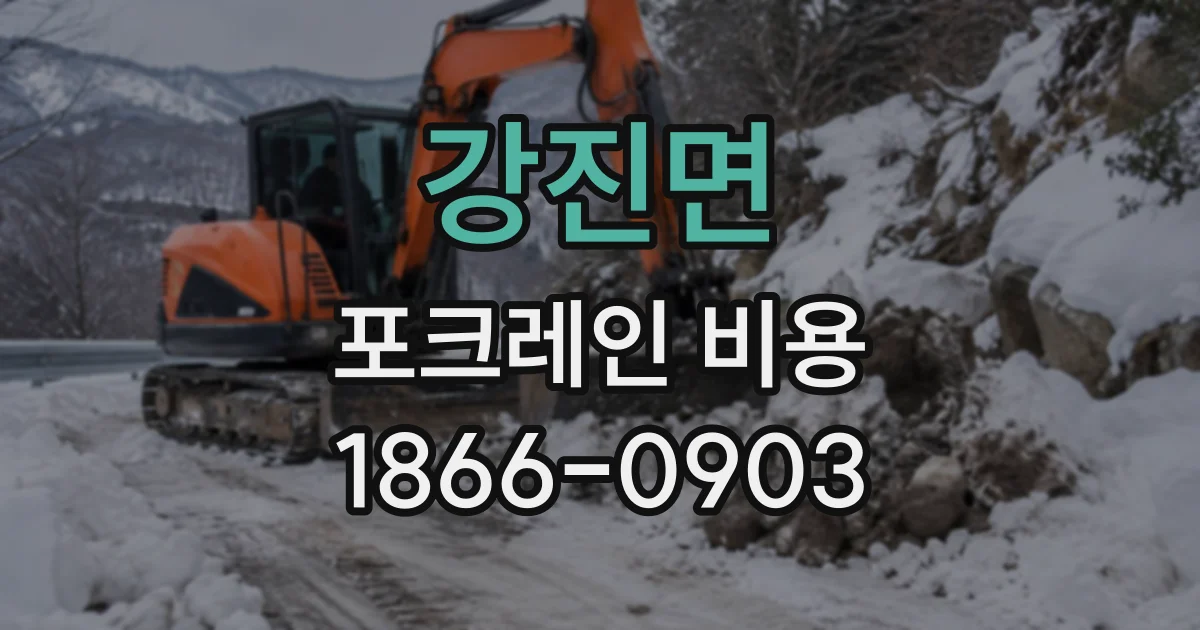 강진면 포크레인비용