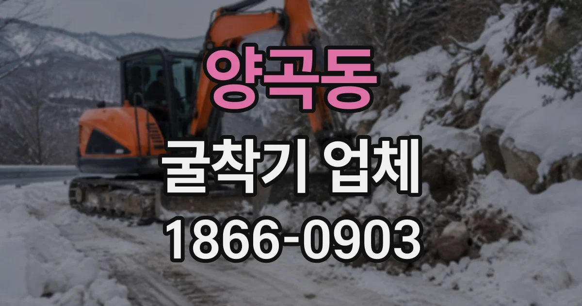 양곡동 굴착기업체