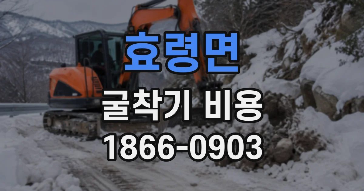 효령면 굴착기비용