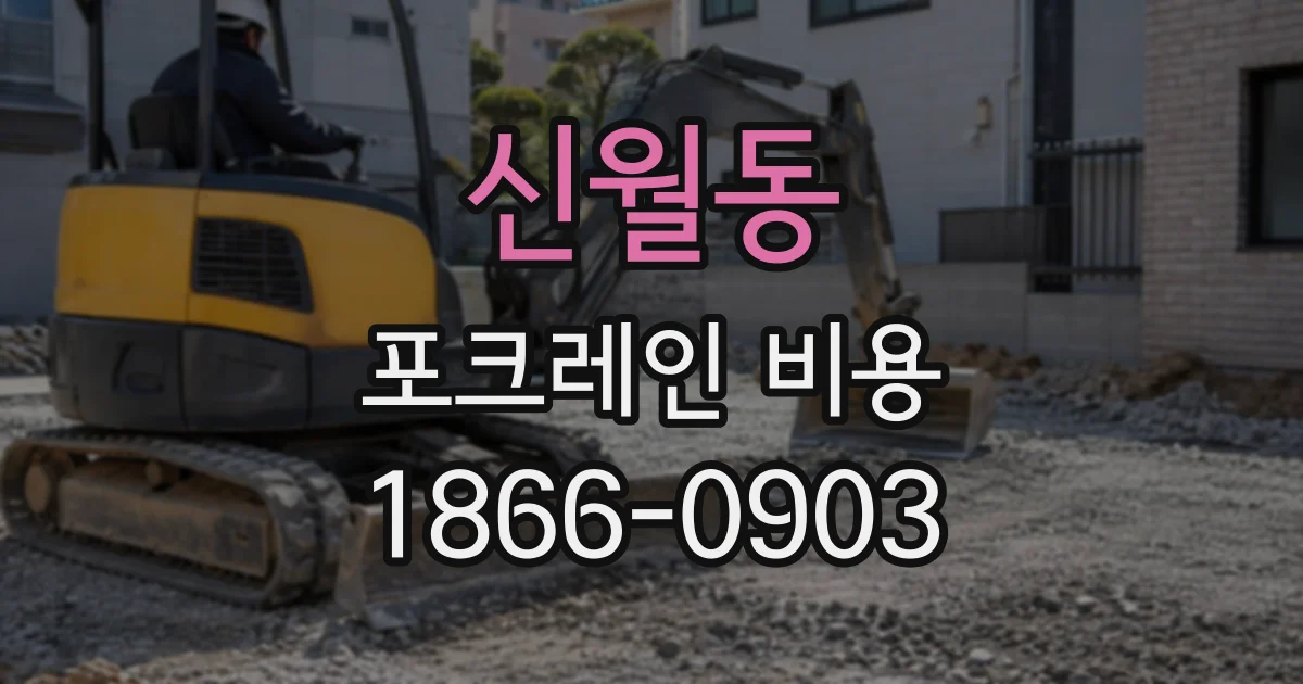 신월동 포크레인비용