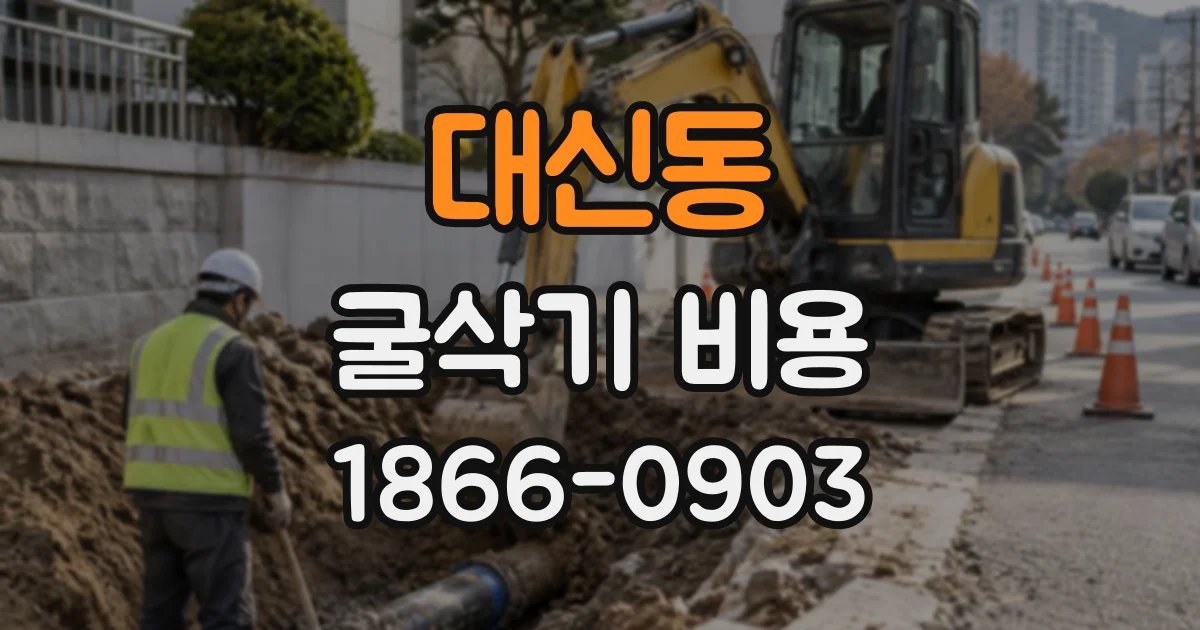 대신동 굴삭기비용
