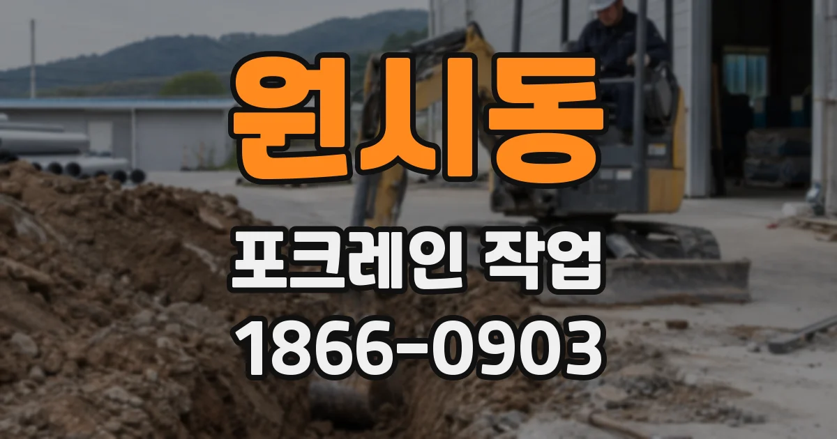 원시동 포크레인 작업