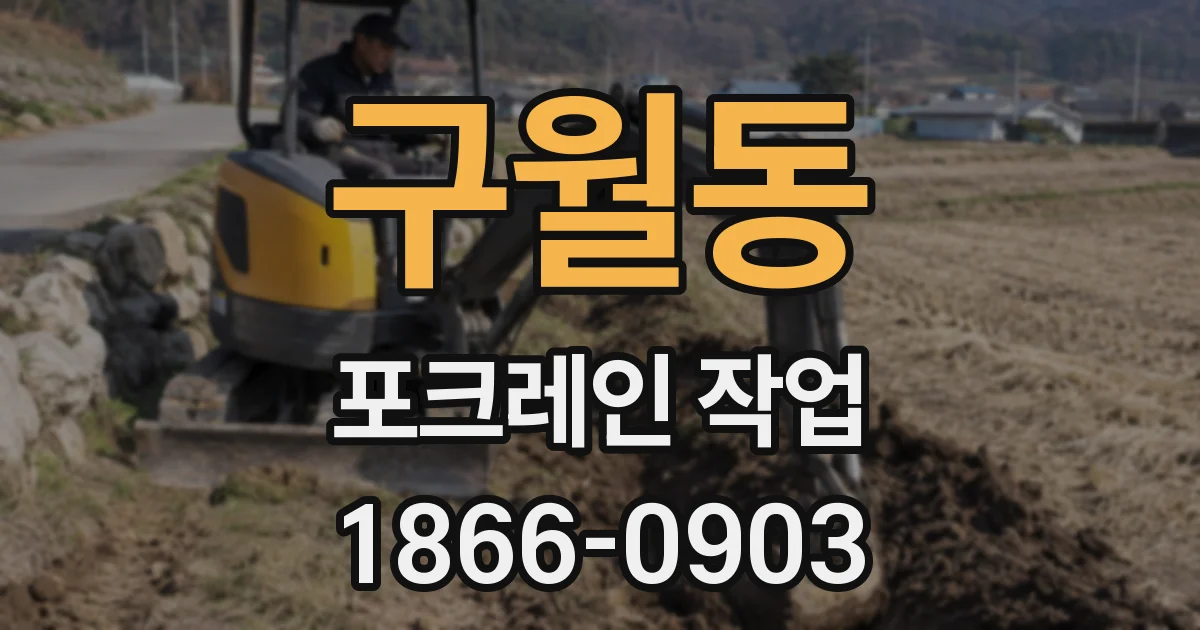 구월동 포크레인 작업