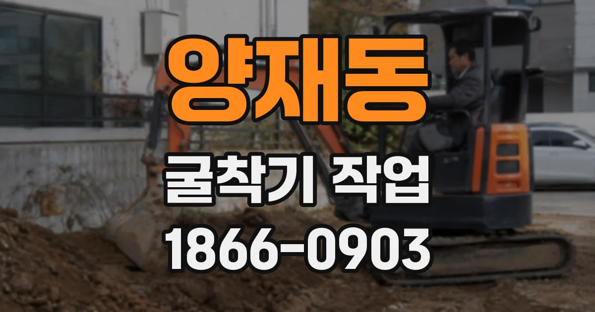 양재동 굴착기 작업