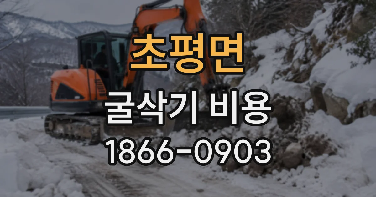 초평면 굴삭기비용