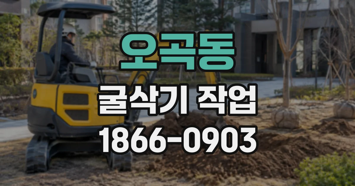 오곡동 굴삭기작업