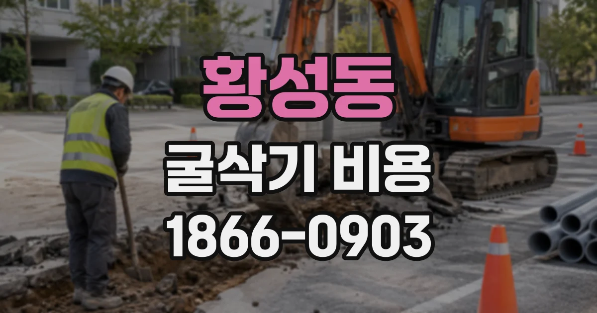 황성동 굴삭기비용